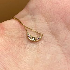 Elisa Solomon mini moon necklace